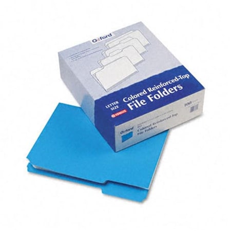 Pendaflex Pendaflex R15213BLU Two-Ply- Reinforced File Folders- 1/3 Cut- Top Tab- Letter- Blue- 100/Box R15213BLU